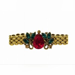 Vintage Gold-Tone Rhinestone Bracelet – 6.5 Inches